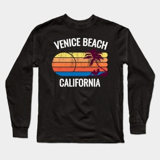 Vintage Style Venice Beach California Design Long Sleeve T-Shirt